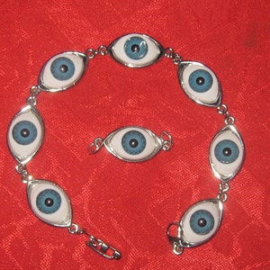 Blue EYE Eyeball Bracelet Pendant Set