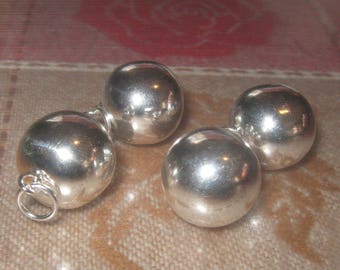 Großhandelsmenge von 4 Harmony Ball 18 MM Silber Ton Bell Chime Anhänger