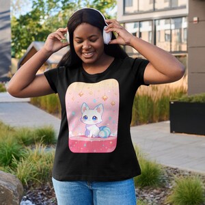 Cute Cartoon Fox Tee - Adorable Animal Graphic T-Shirt, Casual Wear, Gift for Animal Lovers, Soft Cotton, Everyday Style