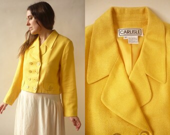 yellow silk blazer