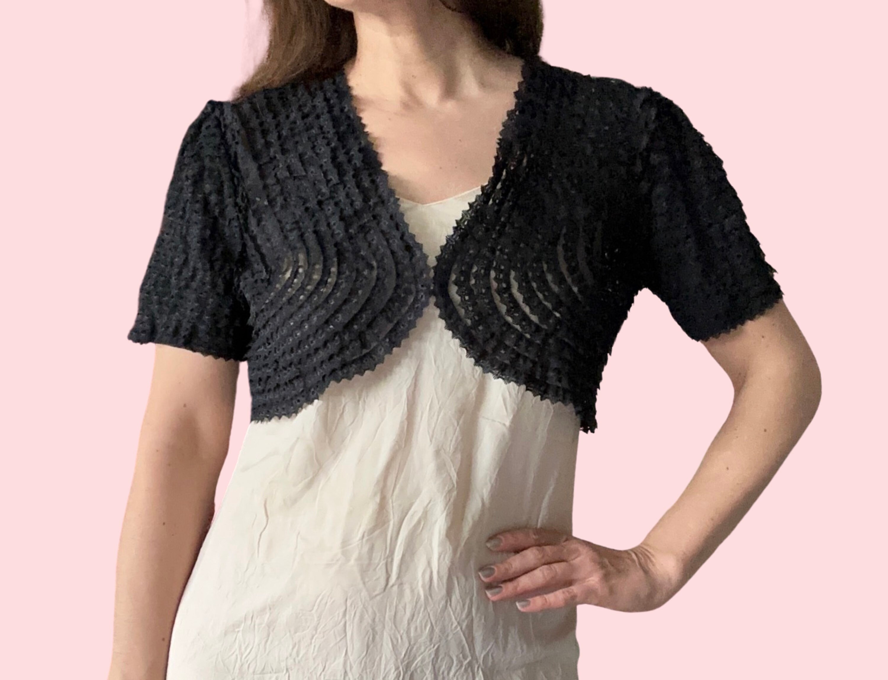 Ladies black store bolero cardigan