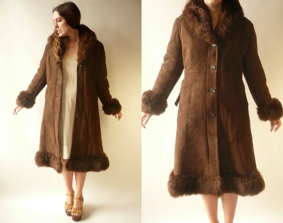 1970's Vintage Afghan Style Sheepskin Shearling Ja