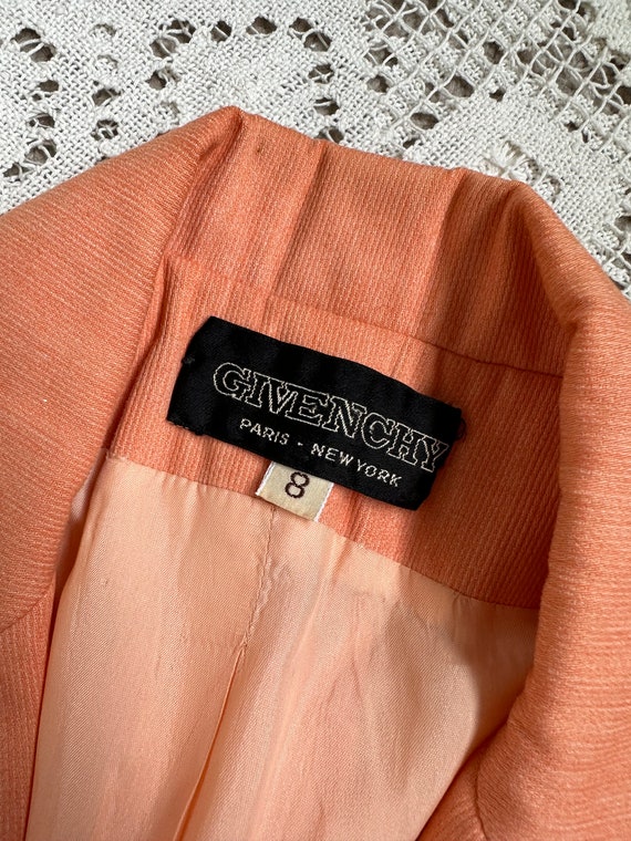 Givenchy 1980's Vintage Peachy Pink Corduroy Jack… - image 7