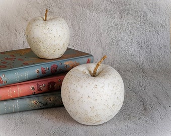 Ceramic Apples decor, set of 2 handformed Apples, Sculpture Ceramic Decoration, Ceramics and Pottery