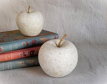 Ceramic Apples decor, set of 2 handformed Apples, Sculpture Ceramic Decoration, Ceramics and Pottery