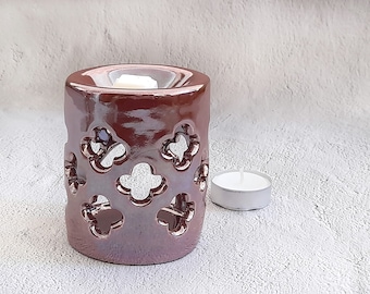 Ceramic Oil Burner, Ceramic tealight essential oil Diffuser, Gold Ceramic Oil Diffuser, Aromatherapy  Essential oil Diffuser