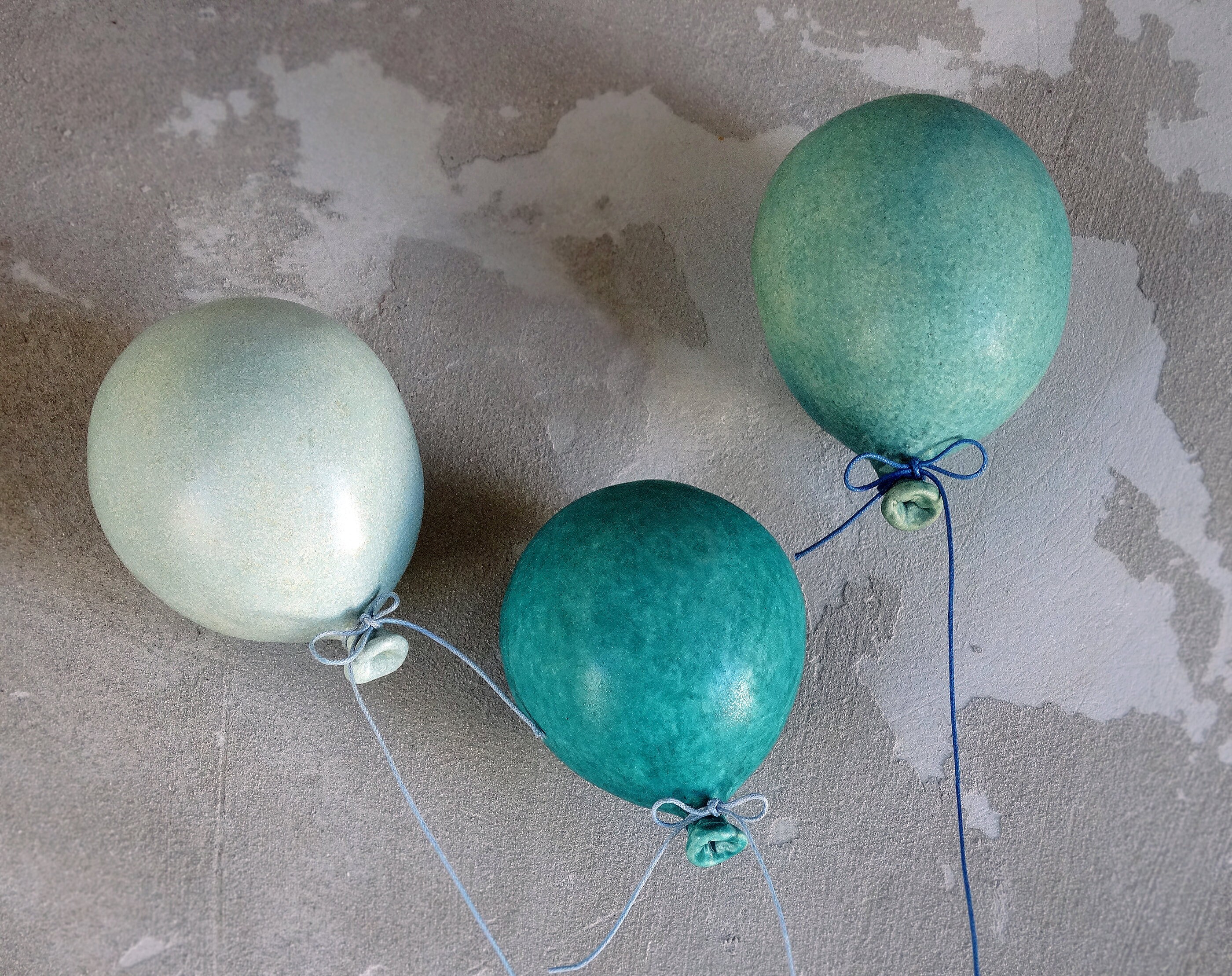 Ceramic Balloons Hanging Wall Art 3 Colorfull ceramic Etsy