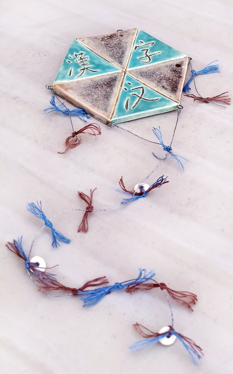 Ceramic Kite Hanging Wall Art Handmade ceramic kite Unique Etsy