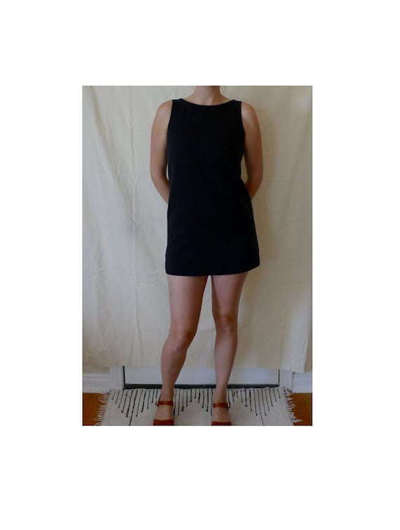 Cynthia Rowley 1990s black sleeveless mini dress