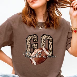 Comfort Colors® Custom Go Shirt, Football Mascot Shirt, Custom School Tshirt Go Team Tee Mascot School Spirit Football Mom College Go Gifts