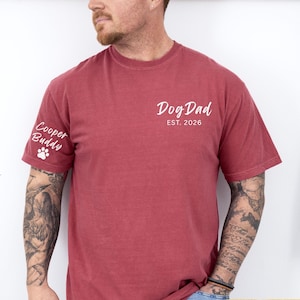 Comfort Colors® Custom Dog Dad Shirt With Dogs Names, Fathers Day Gift For Dog Dad, Dog Lover Gifts, Dog Owner Tee, Dog Daddy Sweater