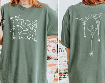 Chemise d'Halloween effrayante Comfort Colors®, T-shirt d'Halloween rigolo, Fête d'Halloween, Cadeau d'Halloween pour femme, Chemise araignée, Sorcière d'Halloween