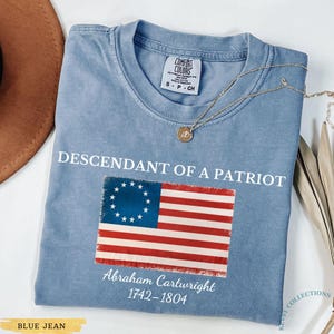Custom Descendant of a Patriot TShirt, Daughters of the American Revolution or Sons of the American Revolution Shirt, DAR Shirt, SAR Shirt