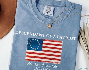 Benutzerdefinierte Nachkomme eines Patriot-T-Shirts, Töchter der amerikanischen Revolution oder Söhne des amerikanischen Revolution-Shirts, DAR-Shirt, SAR-Shirt