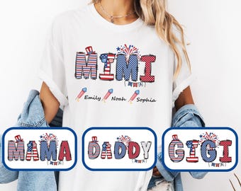 4. Juli Oma Shirt, 4. Juli Oma Shirt, stolze Nana 4. Juli Oma und Enkelkind Shirt, 4. Juli Oma Shirt, 4. Juli Mimi