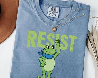 Comfort Colors® Portland Frog Protest Shirt, Anti ICE Shirt, FDT Shirt, Resistance Tee, I Stand With Frog Shirt, No Kings Day Shirt