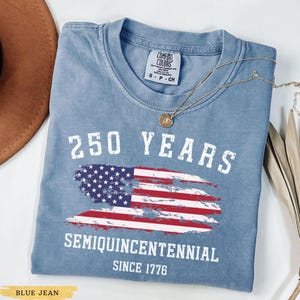 Comfort Colors® Retro Usa 250 Shirt, Independence Day Shirt, Celebrate 250th Anniversary Shirt Usa Flag Tee 4th of July Shirt Patriotic Gift
