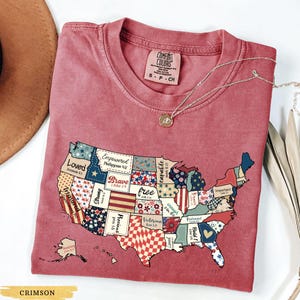 Comfort Colors® Retro Amerika USA Map Shirt, Gott sagt, du bist T-Shirt, Bibel Vers 4. Juli, USA Flagge, Unabhängigkeitstag, Vaterländisches christliches Geschenk
