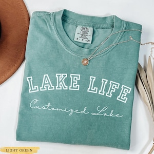 Comfort Colors® Custom Lake Life Shirt, Personalized Lake Tshirt, Lake House Gift, Lake Lover Shirt, Lake Camping Tshirt, Lake Vacation Tee