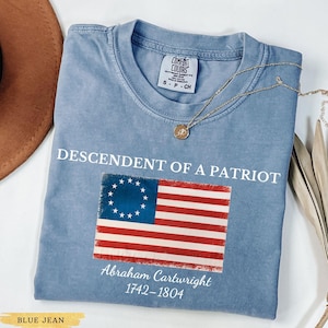 Custom Descendant of a Patriot TShirt, Daughters of the American Revolution or Sons of the American Revolution Shirt, DAR Shirt, SAR Shirt