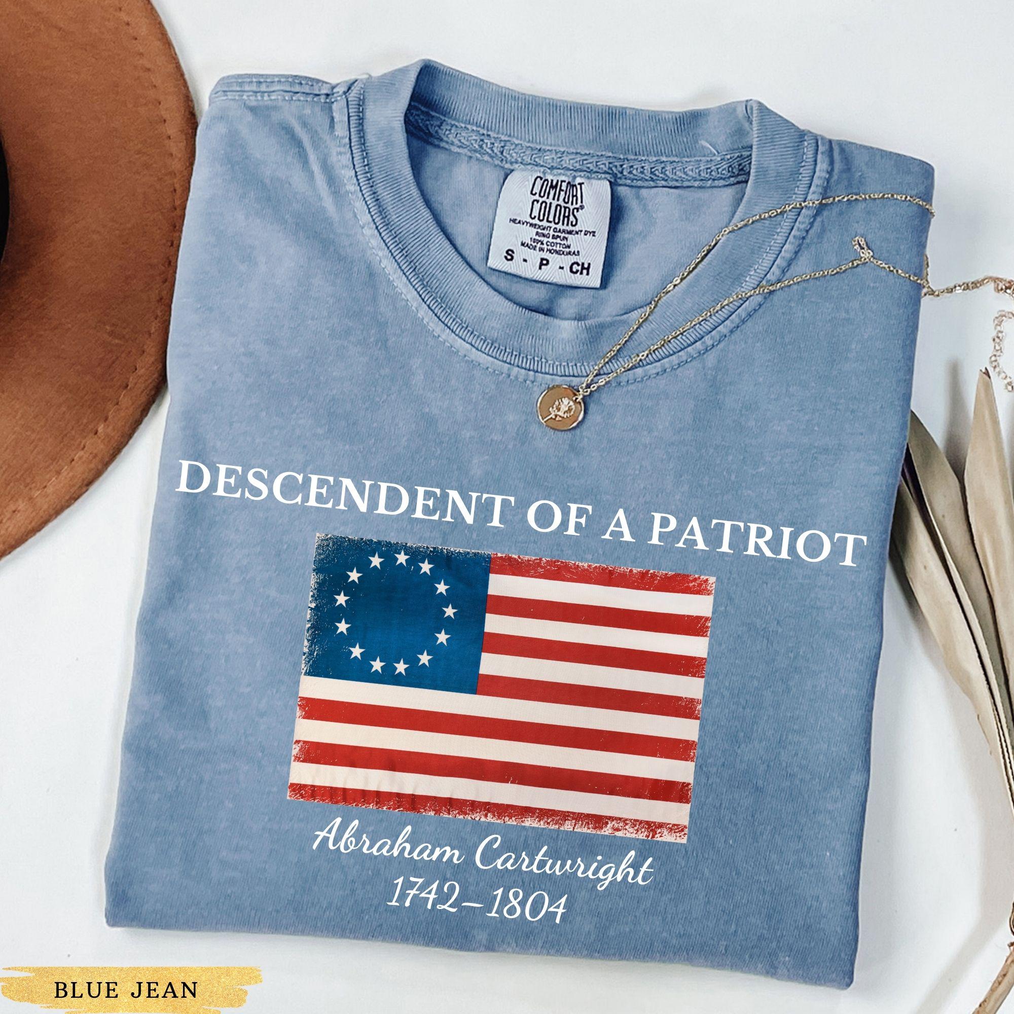 Custom Descendant of a Patriot TShirt, Daughters of the American Revolution or Sons of the American Revolution Shirt, DAR Shirt, SAR Shirt