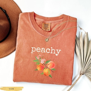 Comfort Colors® Peachy Shirt, Boho Peach Shirt, Summer Fruit Shirt, Farmers Market Peaches Shirt, Peach Lover Gift, Foodie Cottagecore Gift