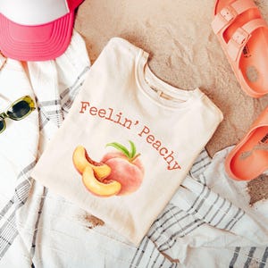 Comfort Colors® Peachy Shirt, Boho Peach Shirt, Summer Fruit Shirt, Farmers Market Peaches Shirt, Peach Lover Gift, Foodie Cottagecore Gift
