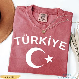 Comfort Colors® Turkiye Shirt, Turkey T Shirt, Turkish Flag Tee, Türkiye T-Shirt, Turkey Jersey, Soccer Footbal Turkish Support