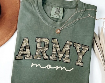 Comfort Colors® Army Mom Shirt, Army Mama Gift, Military Family Tshirt, Army Graduation Veteran Mom Tee, Comfy Outfit, Mothers Day Gift