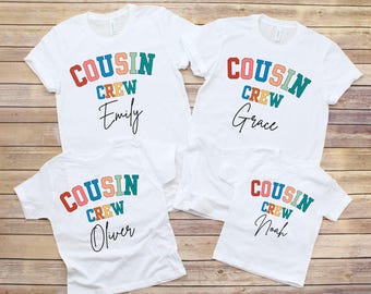 Benutzerdefinierte Cousin Crew T-Shirt, passende Cousin Shirts, Familie Cousin Geschenke, passendes Cousin Shirt, Cousin Trip T-Shirts, Cousin Crew Shirts