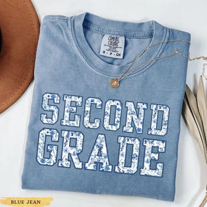 Comfort Colors® Second Grade Teacher Shirt, Elementary School Teacher Tee, Floral 2nd Grade Tshirt, Second Grade Teacher Appreciation Gift
