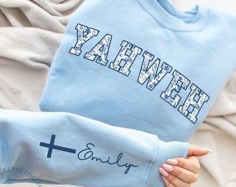 Yahweh Sweater, Christian Hoodie, Spiritual Outfit, Church Sweatshirt, Prayer Gifts, Gift For Believer, Religious Shirt, Faith Over Fear