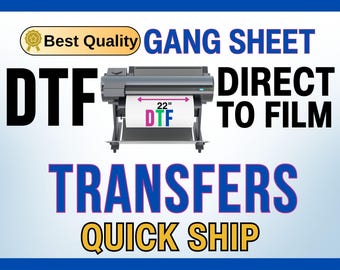 DTF Transfers, Gang Sheets, Heat Transfers, Custom DTF Print, Iron on Decal, Bulk Dtf Transfers, Direct to Film Transfers, Premium DTF Sheet