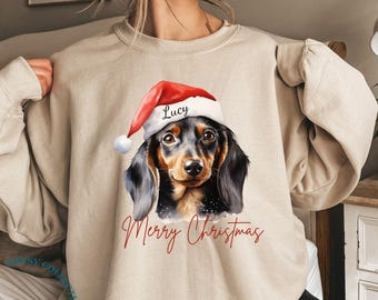 Dachshund Christmas Sweatshirt, Wiener Dog Holiday Shirt, Dog Lover Gift ,Holiday Sweater, Cute Christmas Dog Shirt, Funny Pet Lover Gift