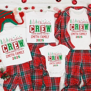 Custom Family Christmas Crew 2025 Shirts, Christmas Family Shirt, Christmas Group Shirt, Christmas Pajamas, Christmas Crew Shirt