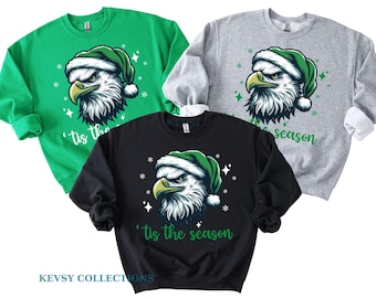 Philadelphia Christmas Shirt or Sweatshirt, ‘Tis The Season Football Tee, Santa Bird Gang Holiday Sweatshirt, Game Day Festive Top