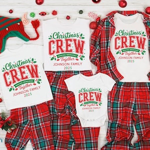 Custom Family Christmas Crew 2025 Shirts, Christmas Family Shirt, Christmas Group Shirt, Christmas Pajamas T-shirts,Christmas Crew Shirt