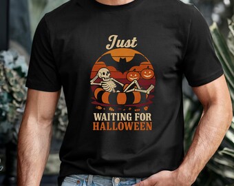 Halloween Skeleton T-Shirt: Resting Bones Graphic Tee