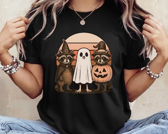 Halloween Ghost T-Shirt: Spooky Pumpkin Graphic Tee, Unisex Cotton Shirt