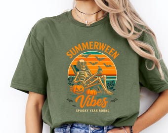 Skeleton Chilling T-Shirt: Unisex Halloween Spooky Tee