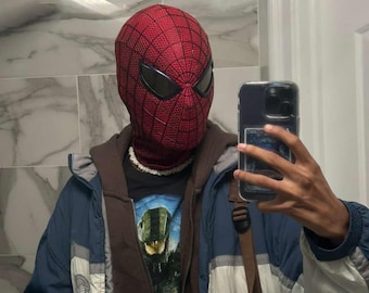 Customized Upgrade Spider man Tasm 1 Mask ,With Face Shell and  Lenses