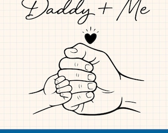 Papa en ik SVG, vader en kind SVG, vaderdagcadeau, papa bijpassende babyshirt, familie Cricut silhouet snijden bestand