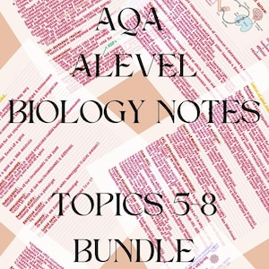 AQA A-level Biology Topics 5-8 revision notes