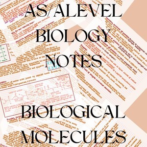 AQA AS-level/A-level Biology Topic 1- Biological Molecules revision notes