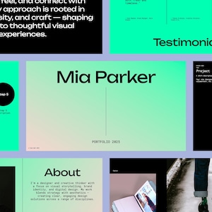 Apresentação de Portfólio Visual Limpo | Modelo Contemporâneo para Designers
