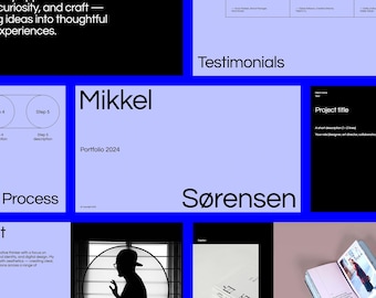 Clean & Minimal Design Portfolio Template | Keynote Presentation for Creatives