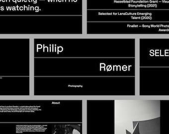Minimalist Keynote Portfolio for Photographers | Black & Clean Design