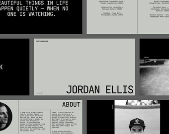 Black and White Photo Portfolio Keynote | Minimal Design for Photographers & Artists