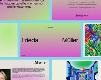 Vibrant Illustrator Portfolio Keynote | Colorful Presentation Template for Artists