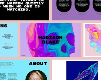 Pop Color Portfolio Keynote | Illustrator & Art Showcase